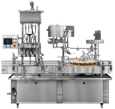 GXY-4灌裝（自流、活塞）旋蓋一體機